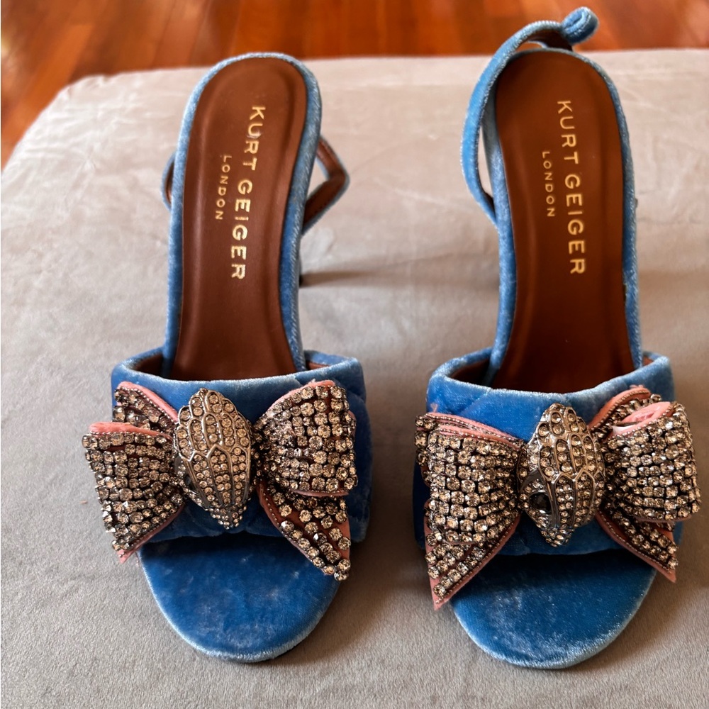 Kurt Geiger Blue Velvet Heels